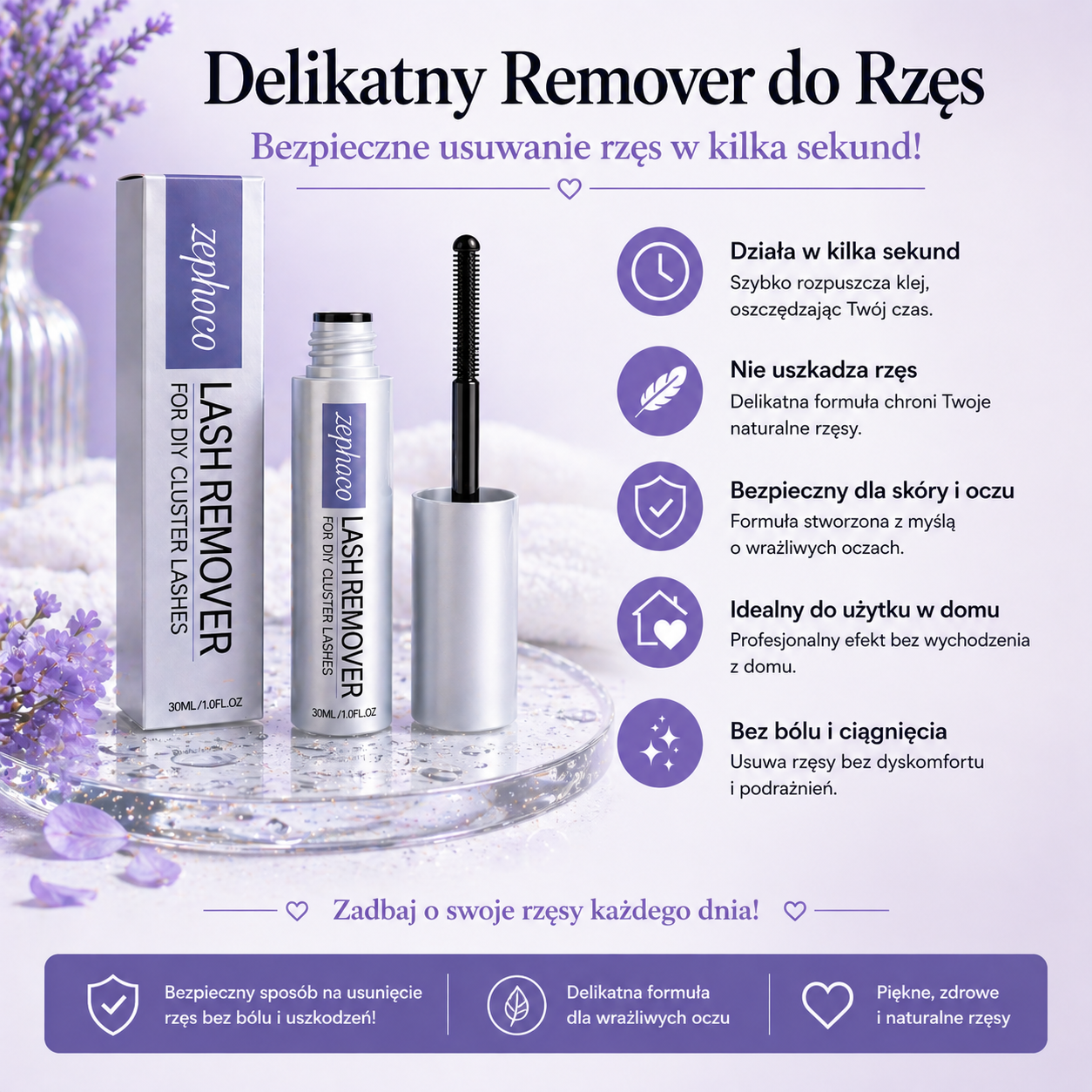 Delikatny Remover do Rzęs