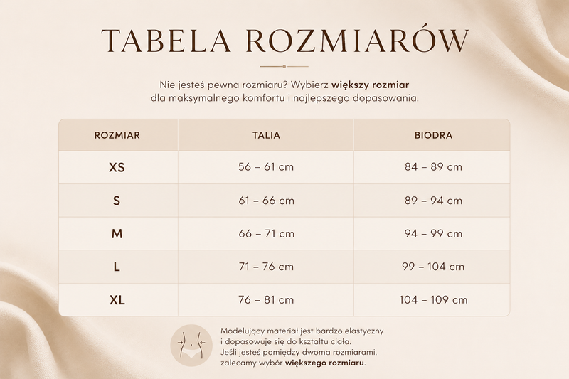 Tabela rozmiarów Glowvera Shape